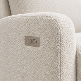 Cream Nursery Recliner arm detail